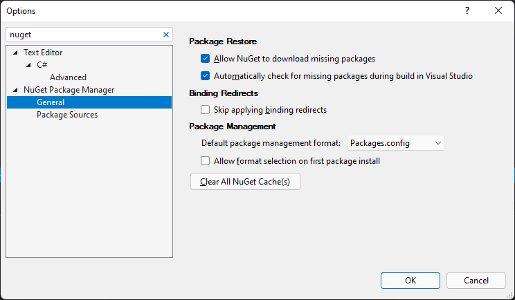 Clearing NuGet Caches - Chris's Tech ADHD