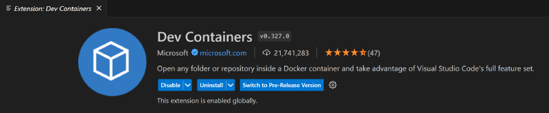 Dev Containers Extension